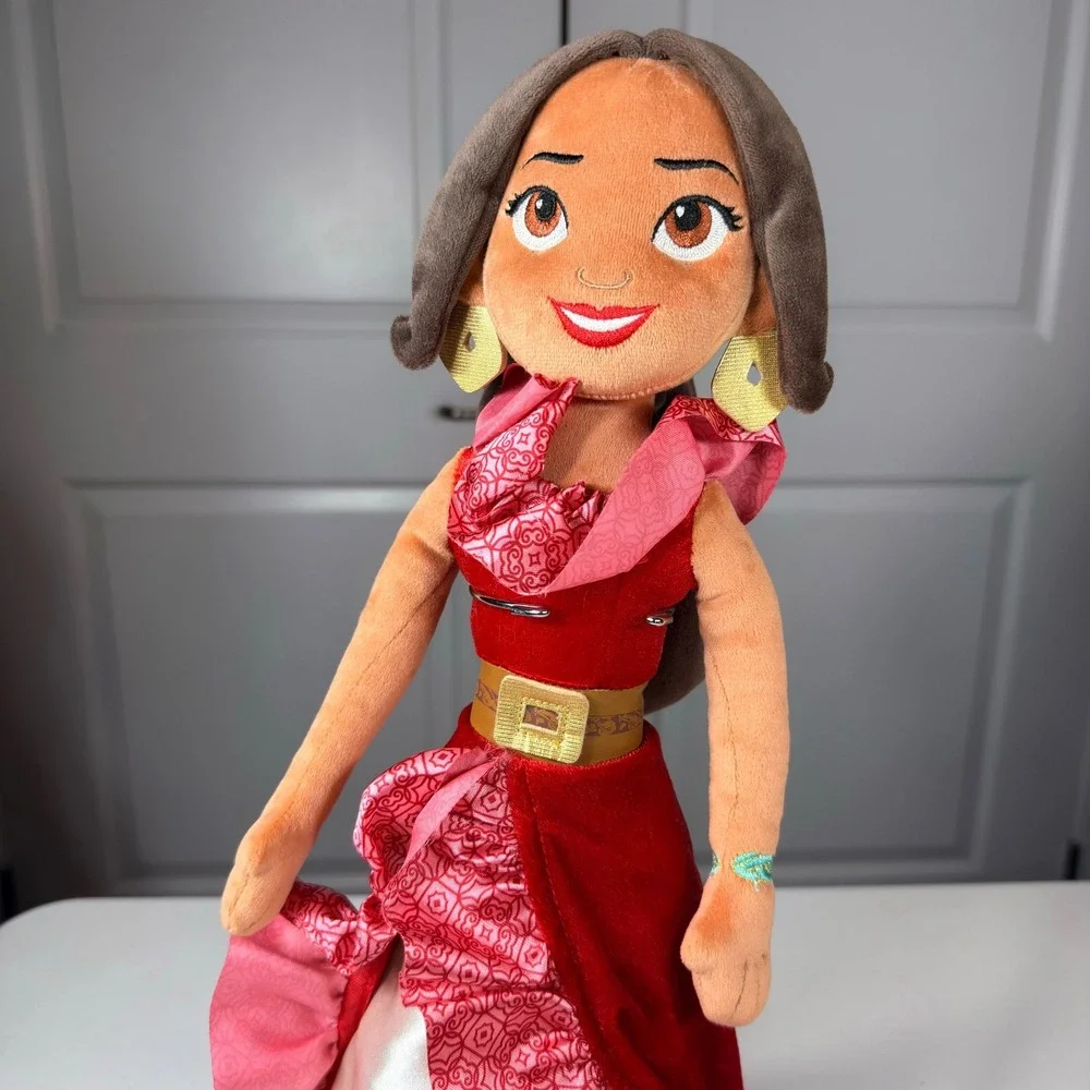 Disney Store Elena of Avalor Plush Doll Red Adventure Dress 20 Inch Large